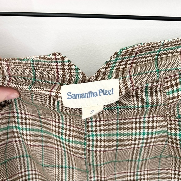 Samantha Pleet Plaid Ballad Pants Womens 2 - Picture 6 of 7